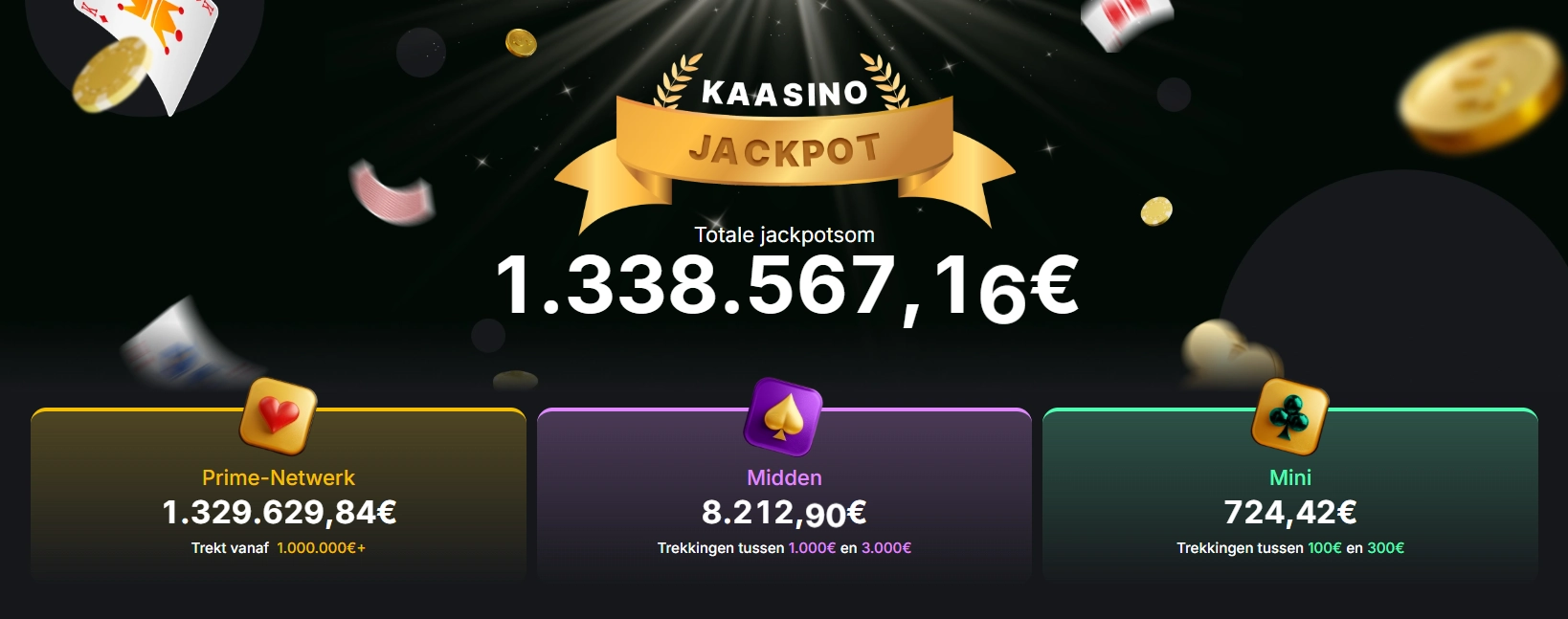 Grote jackpots en progressieve prijzen