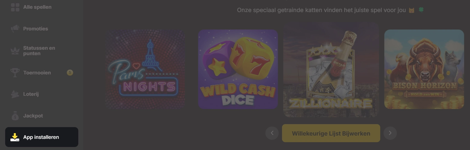 Speel overal met de mobiele app van Kaasino