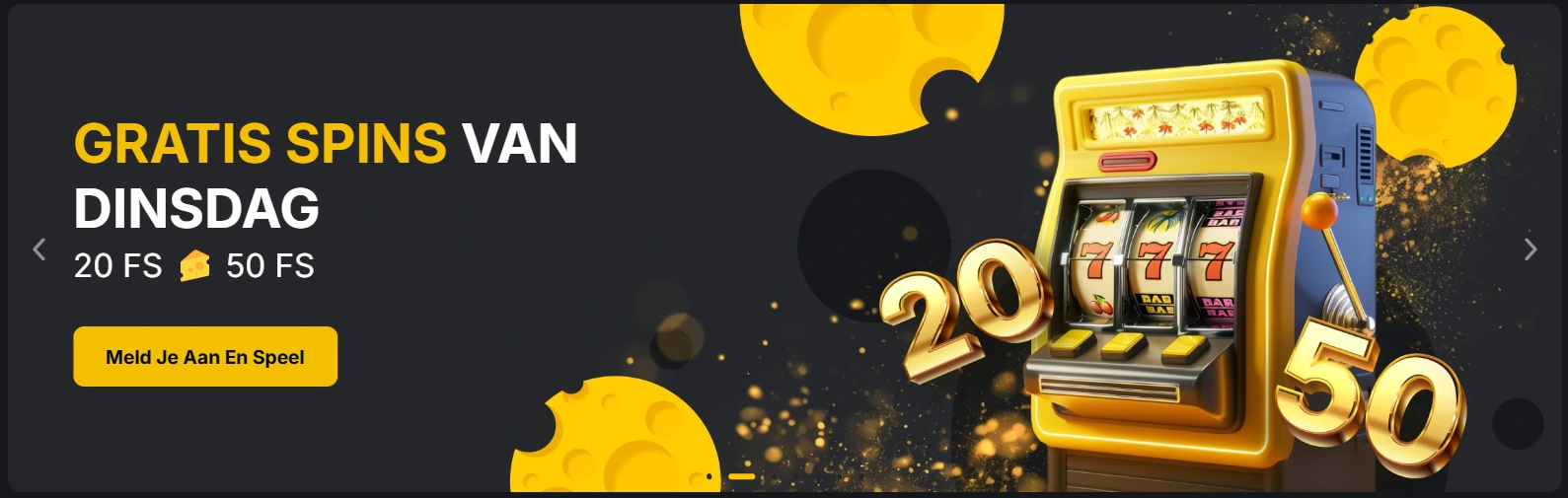 Gratis spins actie op dinsdag